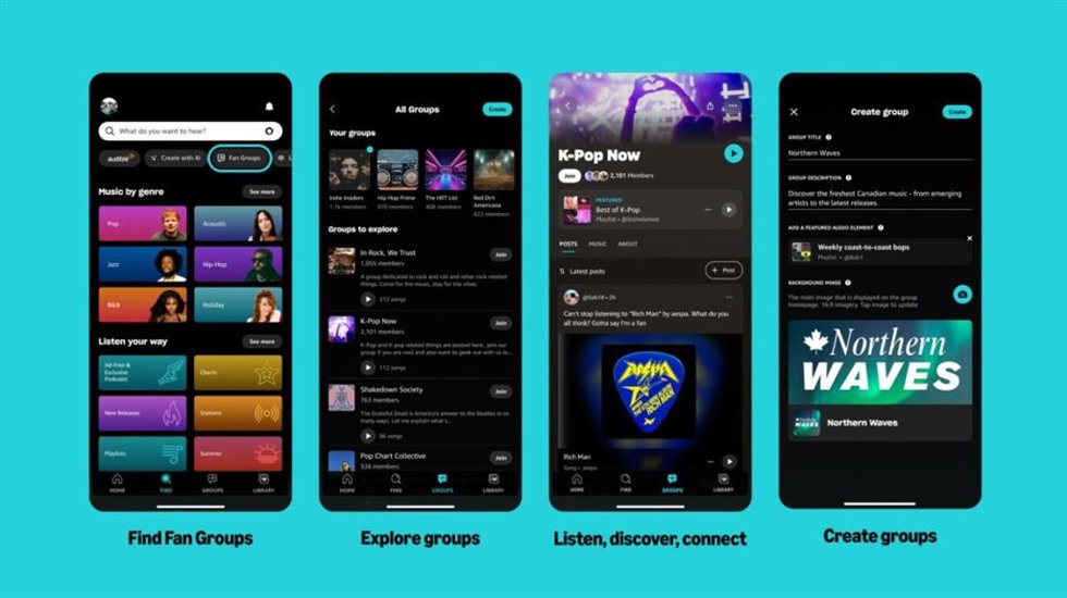 Grupos de fans en Amazon Music