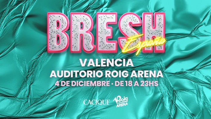 Cartell de la festa Bresh en el Roig Arena