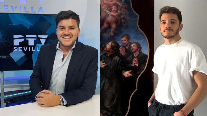 Manuel Lamprea y Rubén Terriza, pregonero y pintor de la Semana Santa de Triana 2026.