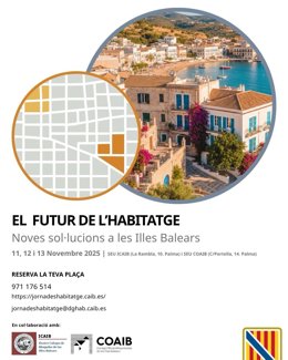 Cartel de las jornadas 'La vivienda en Baleares: situación, retos y perspectivas de futuro'.