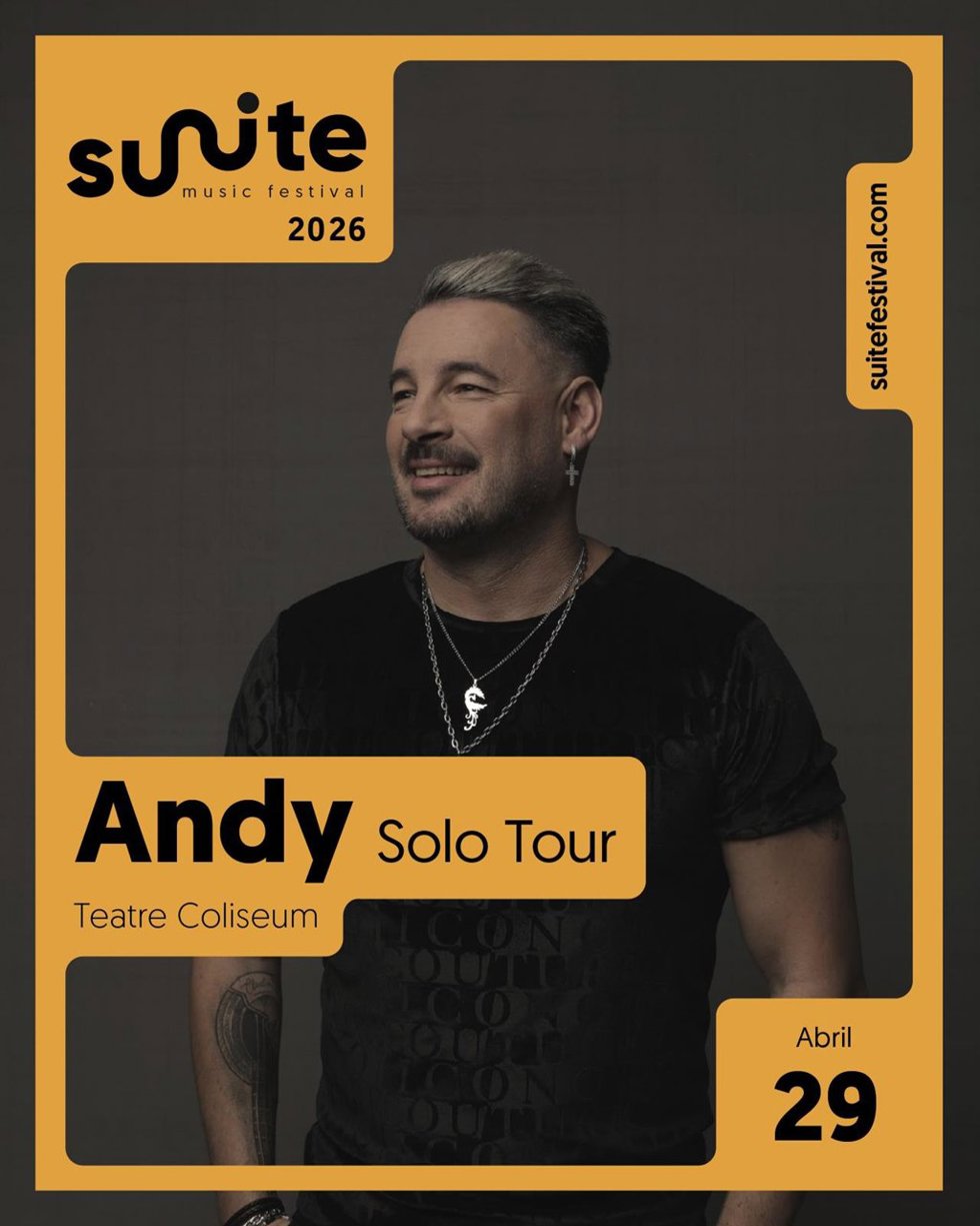 Cartel del concierto de Andy en Barcelona