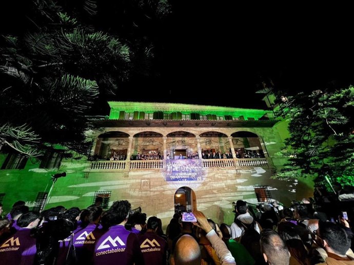 Acto de celebración de la tercera Intercontinental del Illes Balears Palma Futsal en el Consolat de Mar.