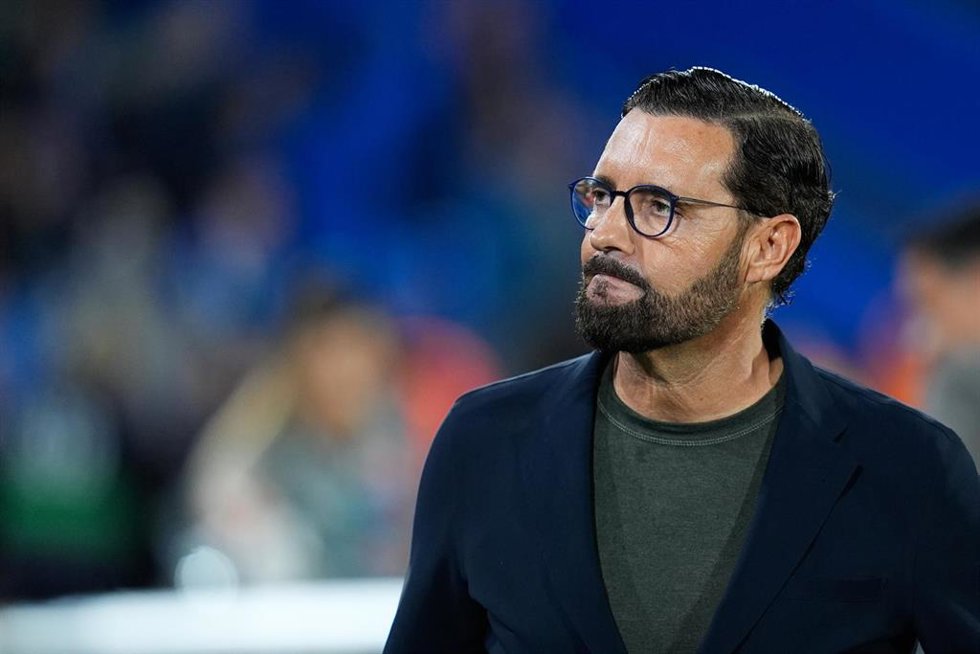 Jose Bordalás durante un partido del Getafe CF