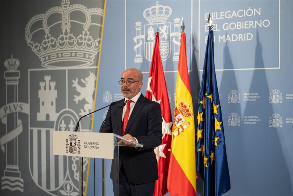 Archivo - El delegado del Gobierno en Madrid, Francisco Martín, realiza una declaración institucional, en la Delegación del Gobierno, a 14 de septiembre de 2025, en Madrid (España).