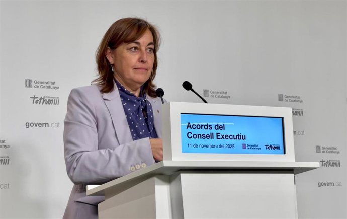 La consellera de Territorio, Vivienda y Transición Ecológica y portavoz del Govern, Sílvia Paneque, en una rueda de prensa tras el Consell Executiu