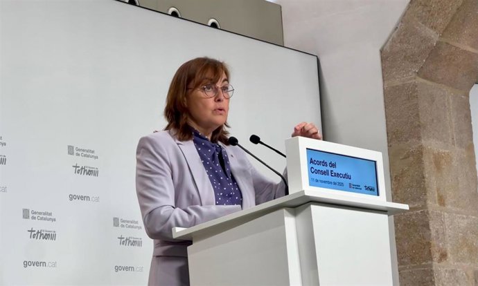 La consellera de Territorio, Vivienda y Transición Ecológica y portavoz del Govern, Sílvia Paneque, en una rueda de prensa tras el Consell Executiu