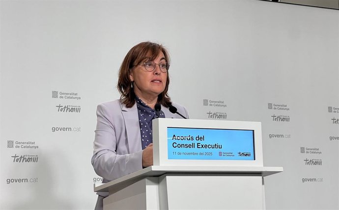 La consellera de Territorio, Vivienda y Transición Ecológica y portavoz del Govern, Sílvia Paneque, en una rueda de prensa tras el Consell Executiu