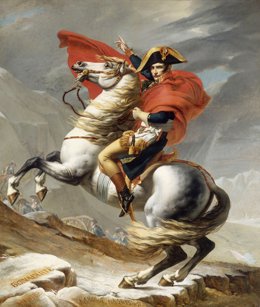 Quadre 'Napoleó creuant els Alps', de l'artista francés Jacques-Louis David