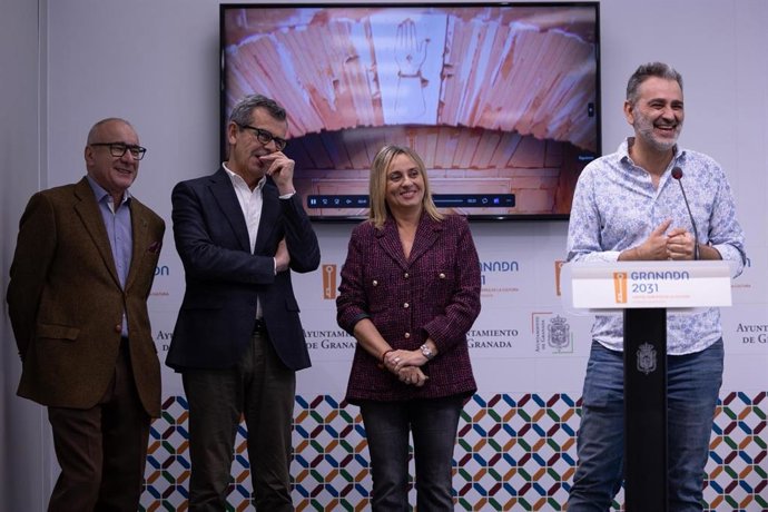 La alcaldesa de Granada, Marifrán Carazo, en la presentación del programa de actividades con motivo del Día Mundial del Patrimonio.