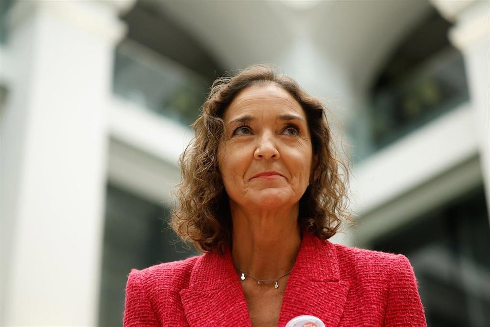 La concejala del Grupo Municipal Socialista de Madrid y Portavoz del Grupo, Reyes Maroto, durante un pleno extraordinario del Ayuntamiento de Madrid, en el Palacio de Cibeles, a 24 de octubre de 2025, en Madrid (España).