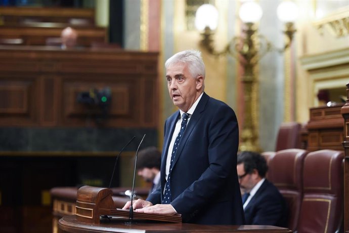 Archivo - El diputado del PP Enrique Belda Pérez-Pedrero, durante una sesión plenaria en el Congreso de los Diputados.