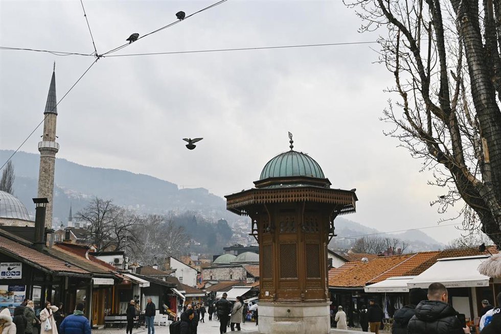 Archivo - Imagen del centro histórico de Sarajevo.