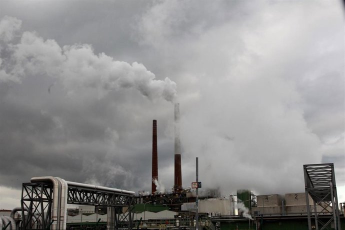 Archivo - Una fábrica en Alemania. 