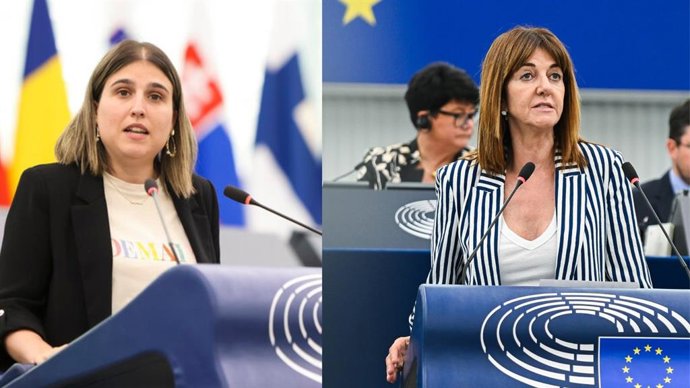 Las eurodiputadas del PSOE Alícia Homs e Idoia Mendia.