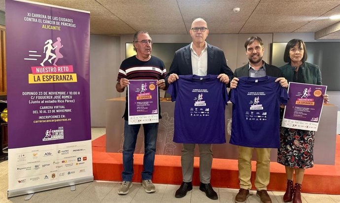 Presentación de la XI Carrera de las Ciudades contra el Cáncer de Páncreas de Alicante
