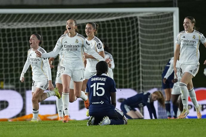 Caroline Weir celebra un gol con el Real Madrid.