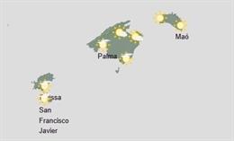 El tiempo hoy, miércoles 12 de noviembre, en Baleares.