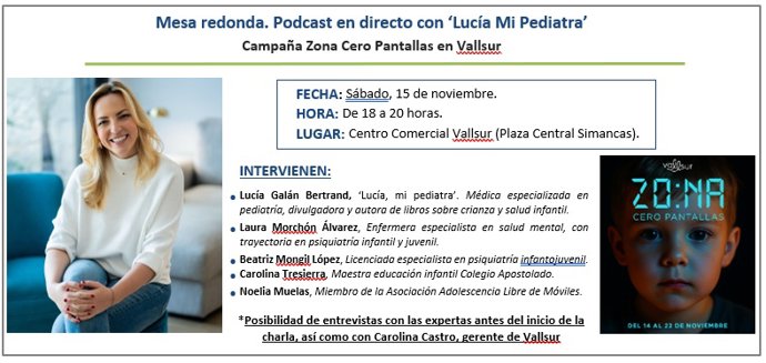Charla de Lucía mi pediatra en Vallsur