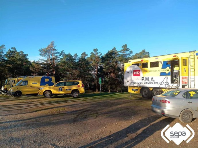Puesto de mando en la Casa del Puerto (Tineo).
