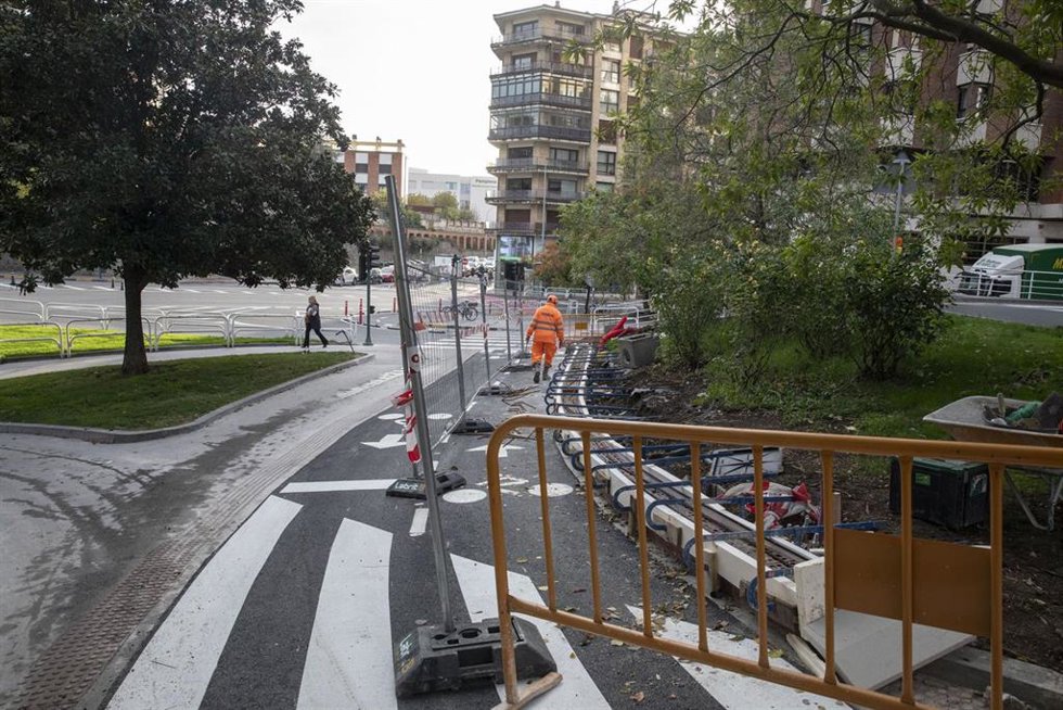 Obras del carril bici.