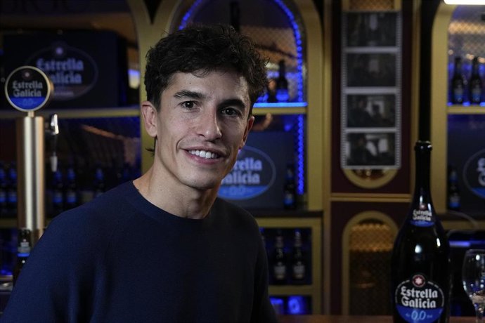 El piloto de MotoGP Marc Márquez, en un evento de Estrella Galicia 0,0. 
