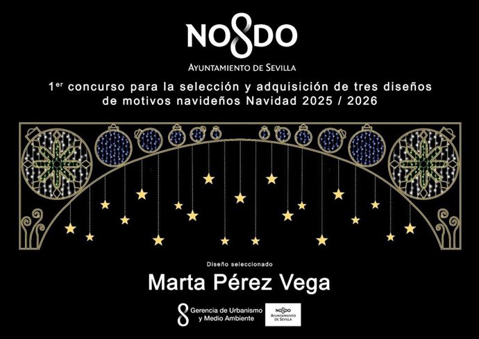 Uno de los diseños ganadores del concurso de luces de Navidad organizado por el Consistorio