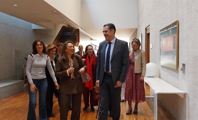 María González Corral a su llegada a las Cortes para explicar el proyecto de presupuestos de su departamento