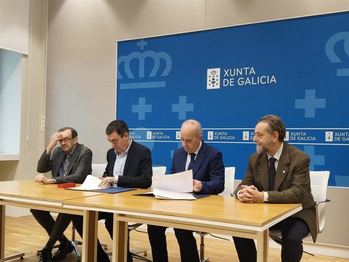 El conselleiro Román Rodríguez González durante comparecencia en la Xunta, este miércoles 12 de noviembre.