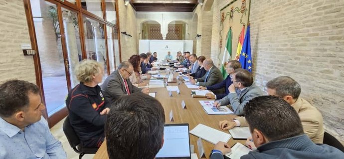 Reunión del Comité Asesor Provincial del Plan Infoca en Sevilla.