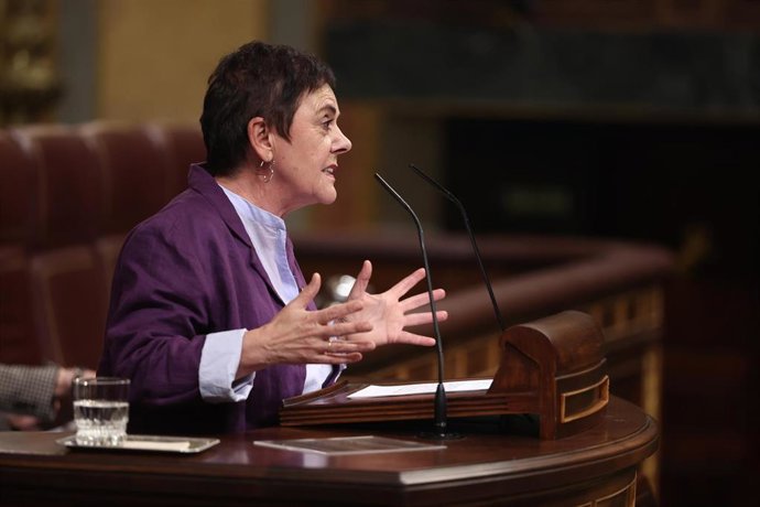 La portavoz de EH Bildu en el Congreso, Mertxe Aizpurua, en el Pleno 