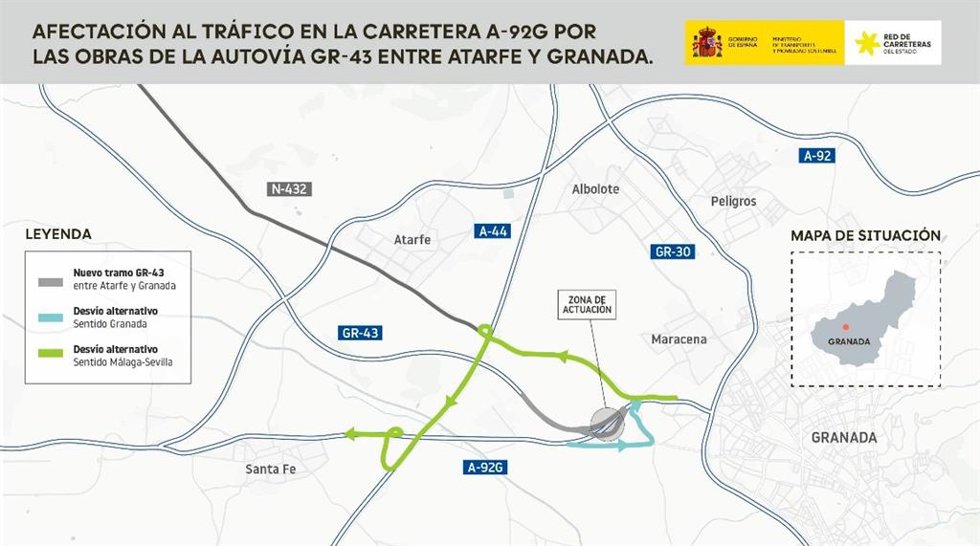 Croquis de las obras en la GR-43