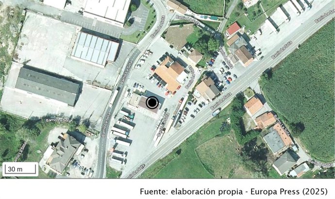 Zona del área de servicio Los Arcos