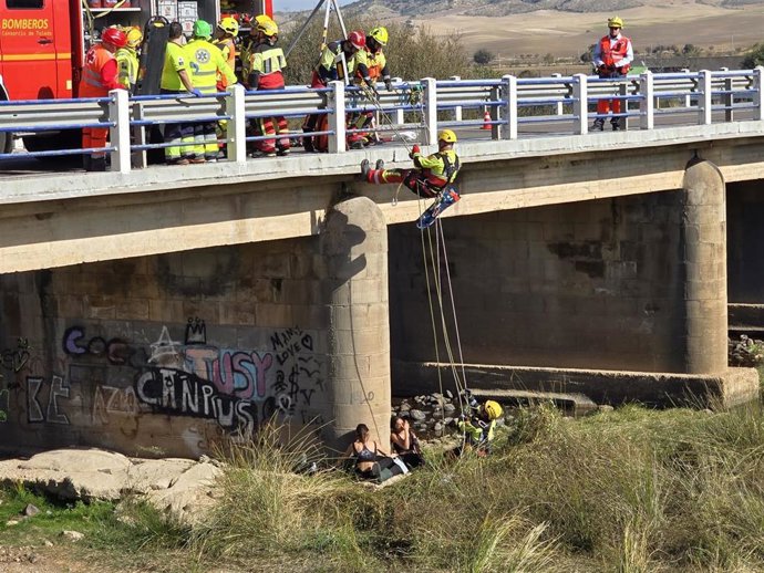 Simulacro de activación del Plan de Emergencias de Protección Civil por Inundaciones de Castilla-La Mancha (PRICAM) en el término municipal de Alcaudete de la Jara.