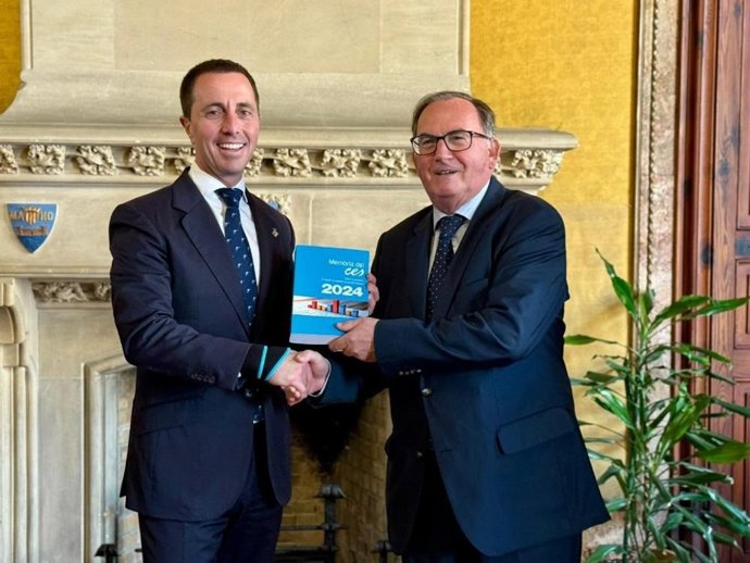 Los presidentes del Consell de Mallorca, Llorenç Galmés, y del Consejo Económico y Social de Baleares, Francesc Fiol.