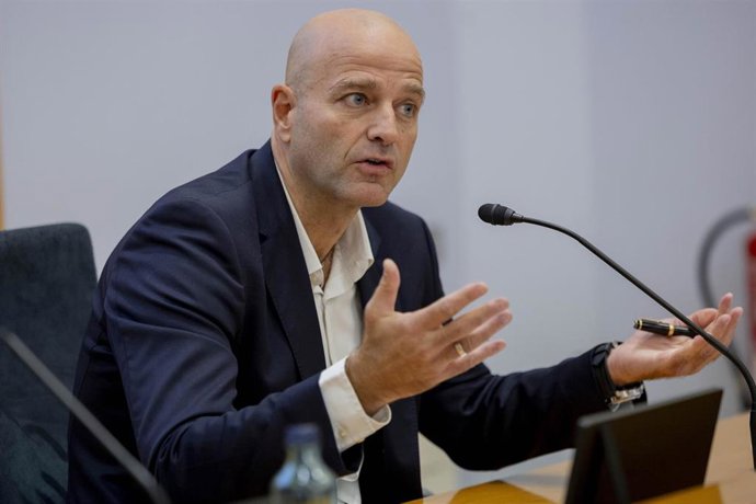 El exdirectivo del FC Barcelona Xavier Vilajoana en un acto de prensa