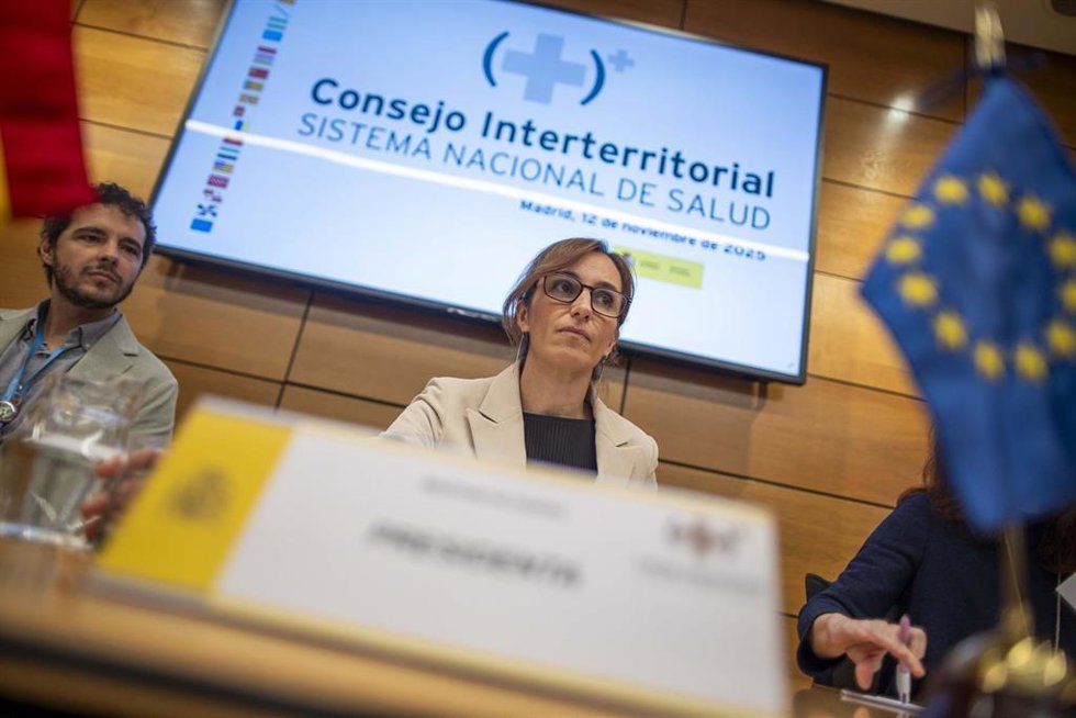 Imagen de la ministra de Sanidad, Mónica García, en el CISNS de este miércoles.