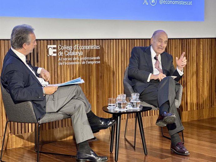 El abogado y expolítico Miquel Roca, en un acto organizado por el Col·legi d'Economistes de Catalunya.