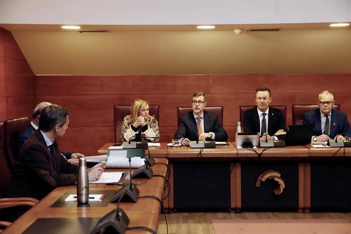 El consejero de Cultura, Turismo y Deporte, Luis Martínez Abad, en comisión parlamentaria