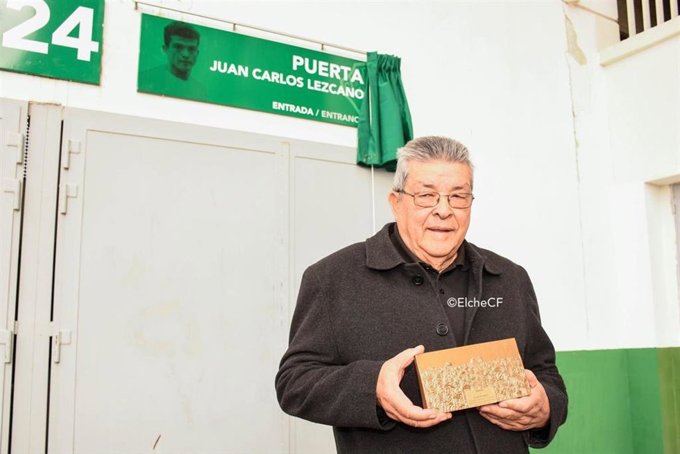 Juan Carlos Lezcano, después de un homenaje en diciembre de 2017.