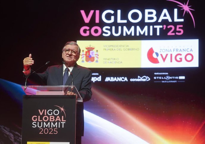 O ex-presidente da Comissão Europeia, José Manuel Durão Barroso, participa do Vigo Global Summit, em 12 de novembro de 2025, em Vigo, Pontevedra, Galícia (Espanha). O Vigo Global Summit é um congresso sobre economia que analisará as principais questões da