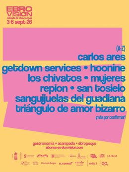 Cartel de Ebrovisión 2026 con las primeras confirmaciones.