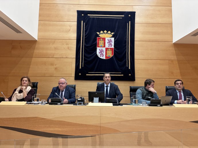 El consejero Alejandro Vázquez, momentos antes de iniciar su comparecencia en las Cortes.
