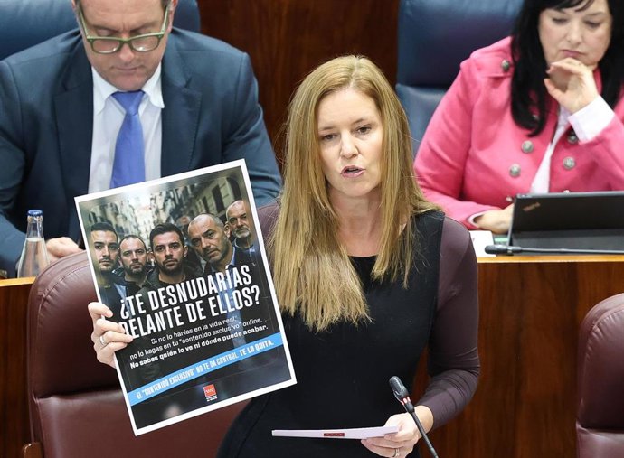 La consejera de Familia, Ana Dávila-Ponce de León, durante un pleno en la Asamblea de Madrid, a 13 de noviembre de 2025, en Madrid (España).