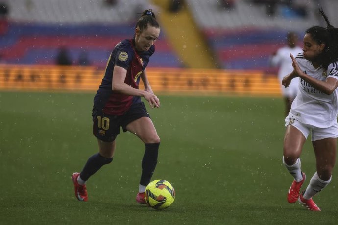 Archivo - Caroline Graham Hansen en el Clásico contra Real Madrid CF en el Estadi Olimpic Lluis Companys en marzo de 2025