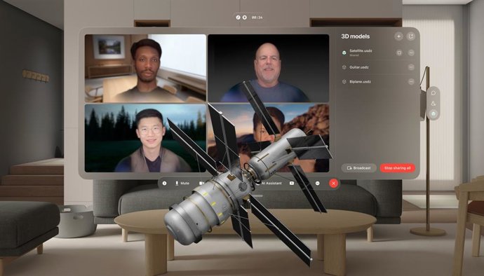 Funcionalidade Cisco Webex '3D Model Collaboration' no Apple Vision Pro