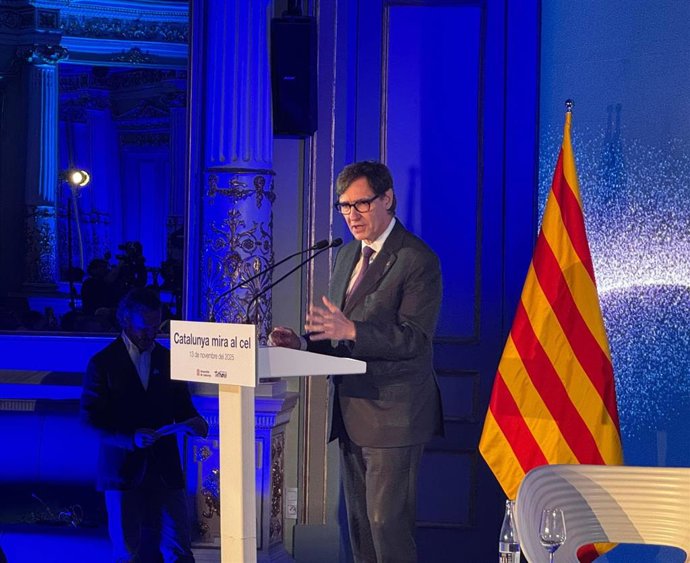 Salvador Illa durante la clausura de la jornada