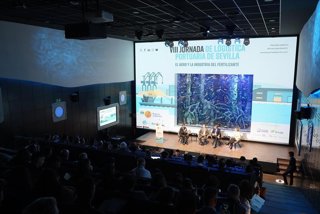 Acto de inauguración de la jornada logística portuaria, en el que ha participado el presidente de la APS, Rafael Carmona.
