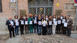 Alcaldesas del PSOE en la sede de la FEMP