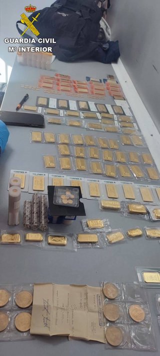 Oro sin declarar incautado en el Puerto de Cádiz.