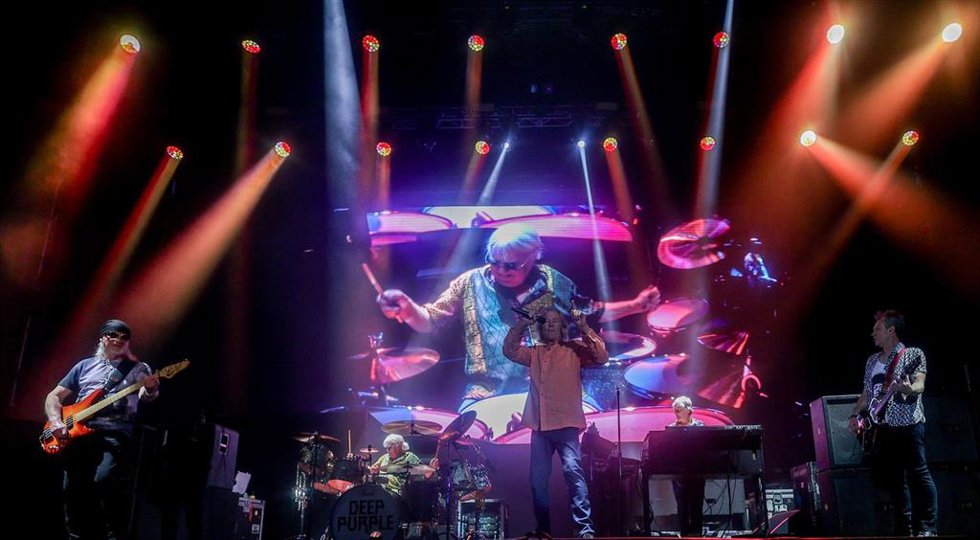 Archivo - La banda Deep Purple durante un en Madrid en 2024.